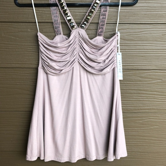 🆕⬇️$40Vertigo Paris Jewel Top Shirt Blouse - Picture 4 of 7